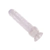VipMarketim F3 Şeffaf Jel Silikon Testislik Vantuzlu 21.5cm Gerçekçi Dildo