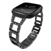 VipMarketim Fitbit Versa Metal Diamond İşlemeli Akıllı Saat Kayış Kordon-(5775)
