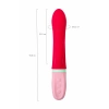 VipMarketim Flovetta Petunia Klitoral Uyarıcılı Vibratör, Silikon, Kırmızı, 19 Cm