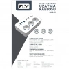 VipMarketim FLY 3406-01 3 Soket 3 USB Akım Korumalı Priz 2.1A Anahtarlı 2Mt Kablo (Beyaz)(1923)