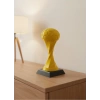 VipMarketim Futbol Toplu Sarı Kupa 21cm Masaüstü Dekor Ödül Figürü