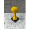 VipMarketim Futbol Toplu Sarı Kupa 21cm Masaüstü Dekor Ödül Figürü
