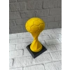 VipMarketim Futbol Toplu Sarı Kupa 21cm Masaüstü Dekor Ödül Figürü