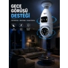 VipMarketim Gece Görüşlü Çift Lens Wi-Fi Ampul Kamera Mobil Takip Destekli