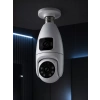 VipMarketim Gece Görüşlü Çift Lens Wi-Fi Ampul Kamera Mobil Takip Destekli