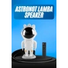 VipMarketim Gece Lambası Astronot Bluetooth Hoparlörlü Galaksi Işık Projektörü