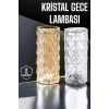 VipMarketim Gece Lambası Kristal Lamba Dokunmatik Şarjlı Hediyelik