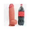 VipMarketim Gerçekçi Tasarımlı Büyük Boy Vakum Tabanlı Silikon Dildo 30 cm