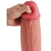 VipMarketim Gerçekçi Tasarımlı Büyük Boy Vakum Tabanlı Silikon Dildo 30 cm