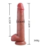 VipMarketim Gerçekçi Tasarımlı Vakum Tabanlı Silikon Dildo 21,6 cm