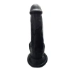 VipMarketim Gerçekçi Testisli Siyah Dildo 19 cm