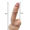 VipMarketim Gerçekci Titreşimli Kumandalı Realistik Vantuzlu Dildo Vibratör 19cm
