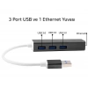 VipMarketim Gigabit Usb 3 Port Usb 3.0 Çoklayıcı Ve Eternet Adeptörü-(5775)