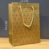 VipMarketim Gold Geometrik Desenli Mini Boy Karton Hediye Çantası