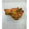 VipMarketim Gold Kurt Duvar Aksesuarı Asılabilir 3D Dekoratif Heykel 25x19 cm
