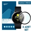 VipMarketim GOR Galaxy Watch Active 2 40mm 3D kavisli Nano Glass Ekran Koruyucu 2 Adet Set-(5775)