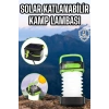 VipMarketim Güneş Enerjili Led Lamba Kamp Lambası Katlanabilir Lamba USB Şarjlı