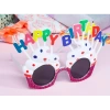 VipMarketim Happy Birthday Beyaz Fuşya Parti Gözlüğü