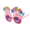VipMarketim Happy Birthday Yazılı Pembe Fuşya Renk Parti Gözlüğü 12x7 cm