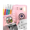 VipMarketim HD Ekranlı Çocuk Fotoğraf Makinesi Video Kayıt ve Baskı Kağıdı Kalem Hediyeli