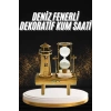 VipMarketim Hediyelik Eşya Retro Deniz Fenerli Kum Saati Ahşap Görünümlü Dekoratif Eşya