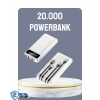 VipMarketim Hızlı Şarj Destekli 20.000mAh Powerbank USB Type-C Lightning LCD