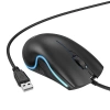VipMarketim HOCO GM19 RGB LED Işıklı Gamer Oyuncu Kablolu Optik Mouse-(5775)