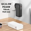 VipMarketim Hoco J126 USB-A+Type-C Çıkışlı Type-c+Lightning Kablolu 10000mAh Powerbank Şarj Aleti-(5775)