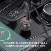 VipMarketim HOCO NZ12C Graceful PD60W 2 Type-C Girişli Araç Çakmaklı Hızlı Şarj Aleti-(5775)
