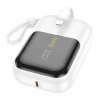 VipMarketim HOCO Q20 Fountain 10000mAh 22.5W+PD20W Dijital Göstergeli Kablolu Powerbank-(5775)