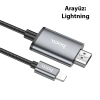VipMarketim Hoco UA27 Lightning To HDMI HDTV Dönüştürücü Adaptör (4K 30Hz) Kablo-(5775)