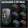 VipMarketim HXSJ A869 7200DPI Ayarlanabilir RGB Işık Gaming Oyuncu Mouse-(5775)