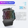 VipMarketim HXSJ V100+ A869 Gaming 7200 DPI 7 RGB ışıklı Oyuncu Klavye+Oyuncu Mouse-(5775)