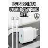 VipMarketim İOS Uyumlu Type-C Girişli Hızlı Şarj 15/15 Pro Max Adaptör ve Kablosu