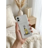 VipMarketim iPhone 11 Boş Yapma Muz Detaylı Kart Bölmeli Şeffaf Telefon Kılıfı