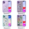 VipMarketim iPhone 12 Pro 6.1inç Kamera Korumalı Çiçek Desenli Silikon Kılıf-(5775)