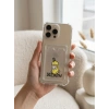 VipMarketim iPhone 16 Pro Max Boş Yapma Muz Detaylı Kart Bölmeli Şeffaf Telefon Kılıfı