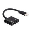 VipMarketim İPhone-3.5mm Kulaklık Ve Şarj Dönüştürücü Başlık Adaptör Kablo-(5775)