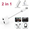 VipMarketim İPhone-3.5mm Kulaklık Ve Şarj Dönüştürücü Başlık Adaptör Kablo-(5775)