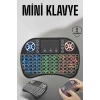 VipMarketim Işıklı Kablosuz Mini Q Klavye Tüm Cihazlara Uyumlu