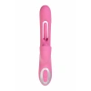 VipMarketim JOS Monti Hareketli Dilli ve Titreşimli Top Başlıklı Vibratör, Silikon, Pembe, 24 cm