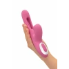 VipMarketim Jos Monti Hareketli Dilli Ve Titreşimli Top Başlıklı Vibratör, Silikon, Pembe, 24 Cm