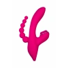 VipMarketim JOS TRIPLING  3ü 1 Arada Vibratör, Silikon, Pembe, 21 cm