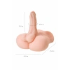 VipMarketim Juicy Pussy Erkeklik Organı Ile Masturbator Manuel, Tpe, Ten, 25 Cm