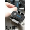 VipMarketim Kablosuz Bluetooth Aux Araç Kiti Siyah Hafıza Kartlı