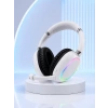 VipMarketim Kablosuz Bluetooth Mikrofonlu Beyaz Kulaklık RGB Işıklı