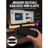 VipMarketim Kablosuz Hava Fareli Mini Klavye Jiroskop Destekli Uzaktan Kumanda Yeni Nesil