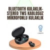 VipMarketim Kablosuz Kulak İçi Bluetooth Kulaklık Stereo Dokunmatik Kontrollü Kulaklık