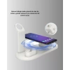 VipMarketim Kablosuz Şarj İstasyonu 4’ü 1 Arada iPhone Watch ve AirPods Uyumlu