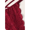 VipMarketim Kadın Bordo Dantel Sütyen Külot Takımı H110346